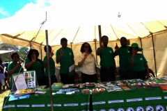 World AIDS Day commemoration in Livingstone:  CHAZ team with UNAIDS Country Representative, Mrs. Medhin Tsehaiu