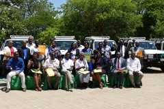 The beneficiaries with their car keys.