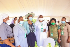 Minister of Health, Hon. Sylvia Masebo and Mrs. Karen Sichinga pictured with delegates at the CHAZ Golden Jubilee